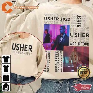 Trending Usher My Way The Vegas Residency Tour 2023 T-shirt1