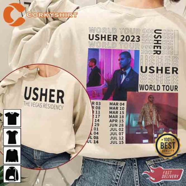 Trending Usher My Way The Vegas Residency Tour 2023 T-shirt