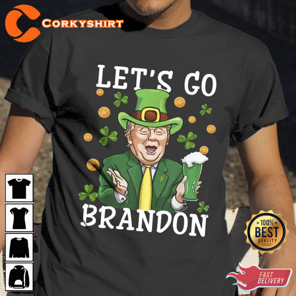 Trump Let's Go Brandon St Patricks Day Tee Shirt