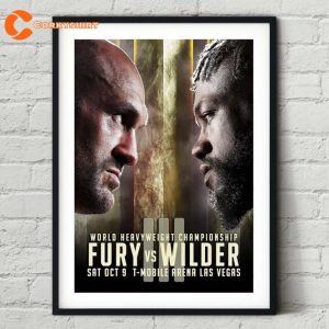 Tyson Fury vs Deontay Wilder 3 Fight Boxing Poster