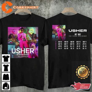 Usher My Way RnB Music Concert 2023 T-Shirt
