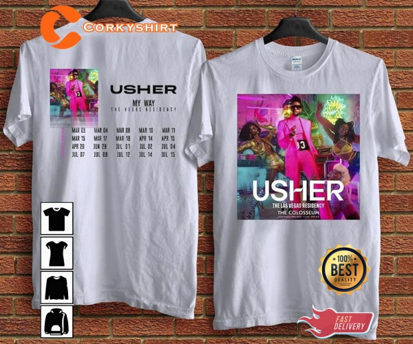 Usher My Way RnB Music Concert 2023 T-Shirt