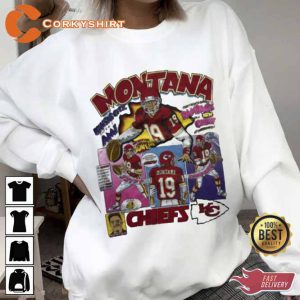 Vintage 90s Joe Montana Comic Chiefs Shirt