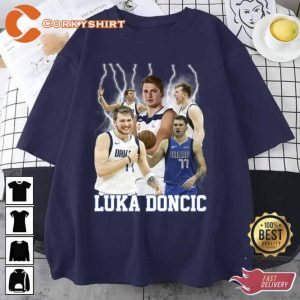 Vintage 90s Luka Doncic Dallas Basketball Tee Shirt (1)