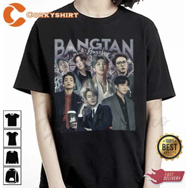 Vintage Art Bangtan Boys BTS Korean Music Pop Unisex Sweatshirt