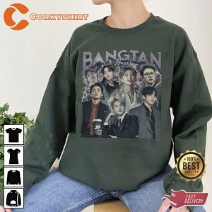 Vintage Art Bangtan Boys BTS Korean Music Pop Unisex Sweatshirt4