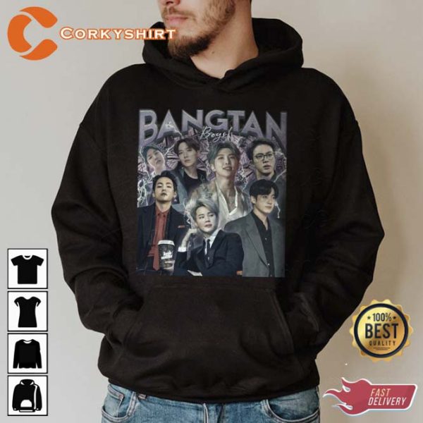 Vintage Art Bangtan Boys BTS Korean Music Pop Unisex Sweatshirt