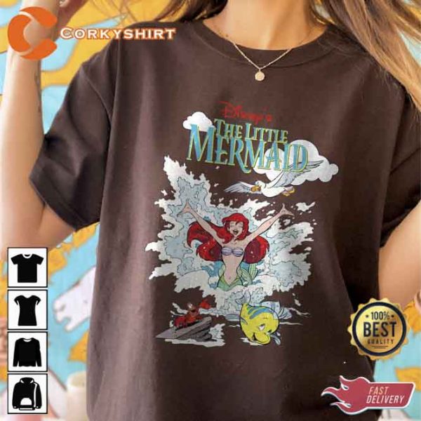 Vintage Disney The Little Mermaid Beach Shirt