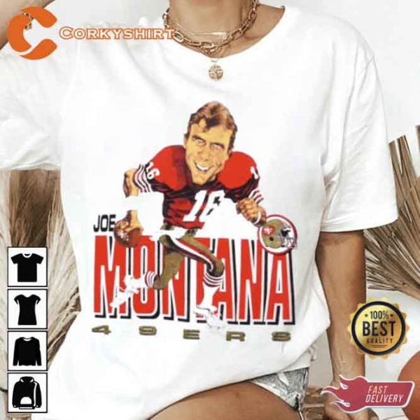 Vintage Joe Montana Football Graphic T-shirt