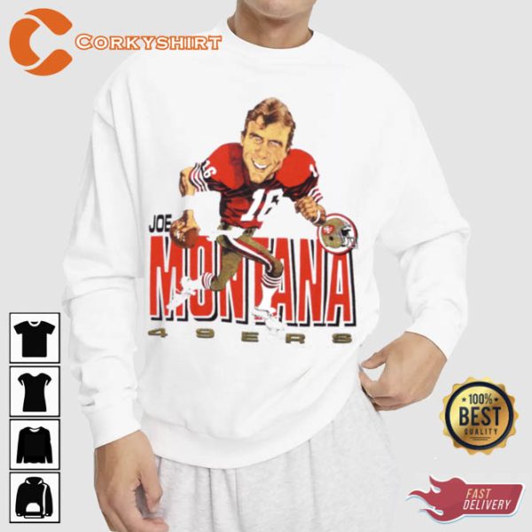 Vintage Joe Montana Football Graphic T-shirt