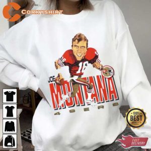 Vintage Joe Montana Football Graphic T-shirt