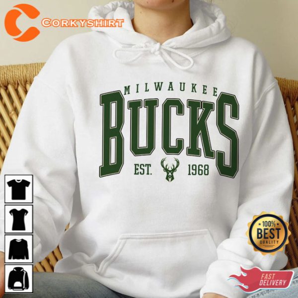 Vintage Milwaukee Bucks Milwaukee Basketball Hoodie