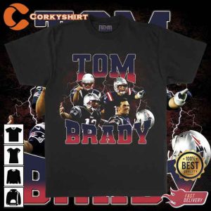 Vintage Shirtdrunk Tom Brady New England Patriot Player T-Shirt