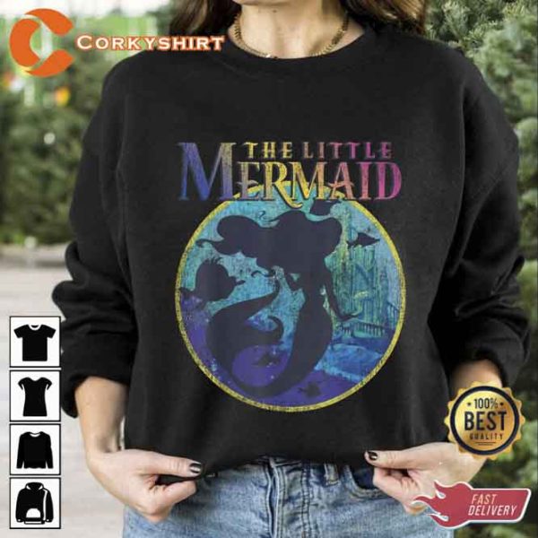Vintage The Little Mermaid Color Ariel Shirt