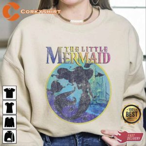 Vintage The Little Mermaid Color Ariel Shirt2