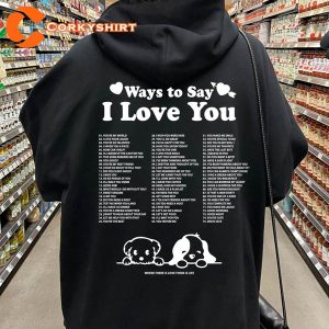 Ways To Say I Love You Happy Women Valentines Day Unisex Hoodie