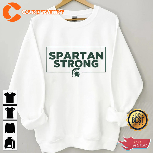 We Stand With State Spartan Strong Tee Shirt (1)