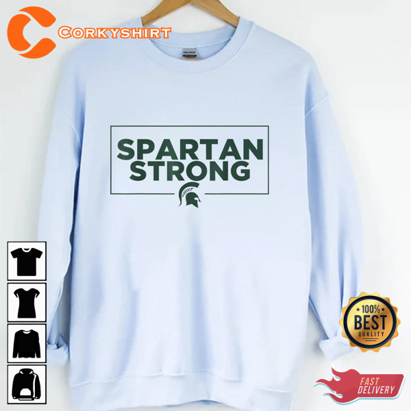We Stand With State Spartan Strong Tee Shirt (2)