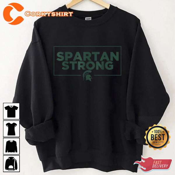 We Stand With State Spartan Strong Tee Shirt (3)