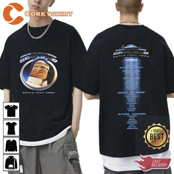 World Tour 2023 2 Side Reggaeton Vintage Tee Shirt