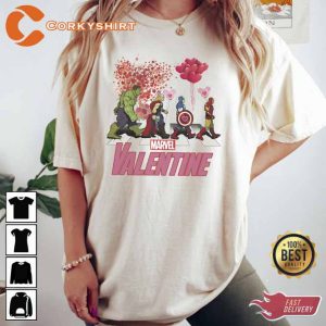 You_re Avengers Valentines Day Marvel Abbey Road Shirt An Amazing Valentine Spidarrmen Heart T-Shirt1