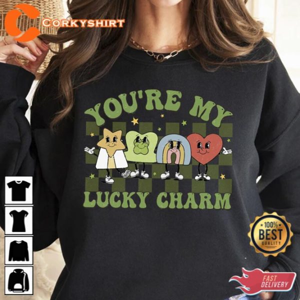 Youre My Lucky Charm Retro Groovy St Patricks Day Shirt