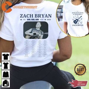 Zach Bryan Burn Tour 2023 Printed Front-Back Shirt1