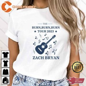 Zach Bryan Burn Tour 2023 Printed Front-Back Shirt2