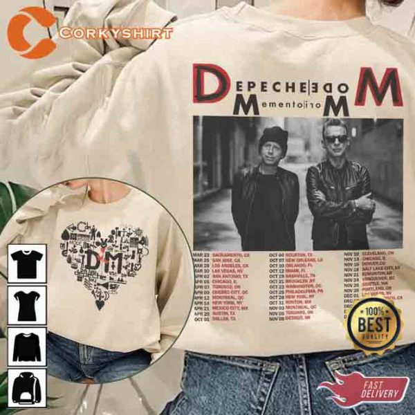 2 Side Depeche Mode Memento Mori World Tour T-Shirt