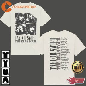 2023 Taylor Eras Tour 2 Sided Swiftie Unisex T-Shirt Design