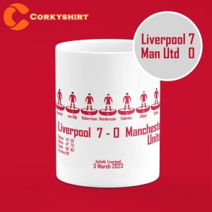7-0 at Anfield Liverpool Manchester United Funny fan Gift Mug