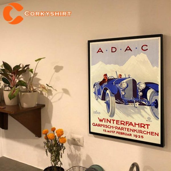 ADAC Winter Road Race 1925 Vintage Poster