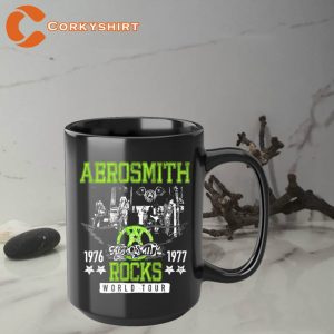 Aerosmith Rocks World Tour 1977 Stars Rock Band Mug