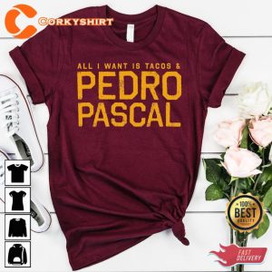 All I want is Tacos and Pedro Pascal Perfect gift T-Shirt