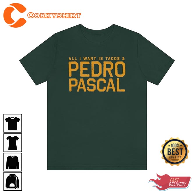 All I want is Tacos and Pedro Pascal Perfect gift T-Shirt