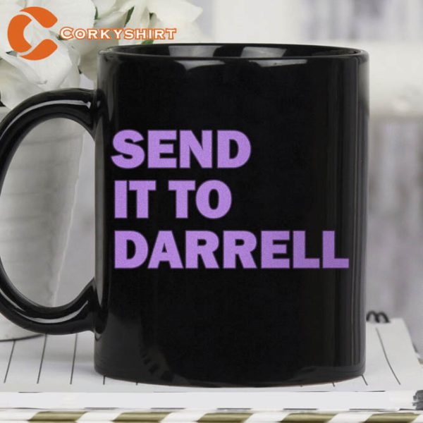 Ariana Send It To Darrell Darryl Cute Heart Y2K VSCO Vintage Groovy Style Ceramic Mug