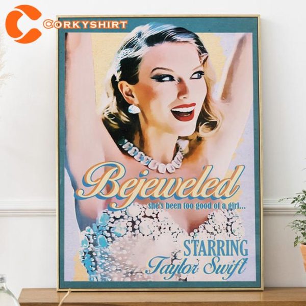 Bejeweled Taylor Vintage Art Decor Funky Wall Print Swiftie Poster