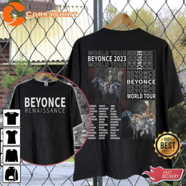 Beyonce World Tour Music Concert Double Sides Shirt