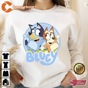 Birthday Bluey And Bingo Characters Sweatshirt1