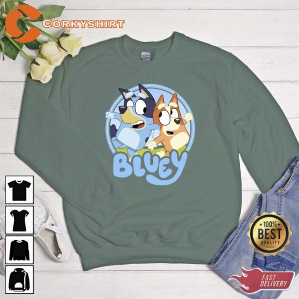 Birthday Bluey And Bingo Characters Sweatshirt