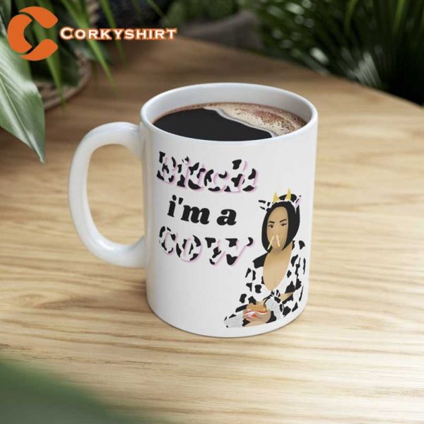 Doja Cat Moo Bitch Im a Cow Ceramic Coffee Cup