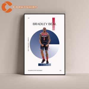 Bradley Beal Washington Wizards Art Print Minimalist Basketball Poster1