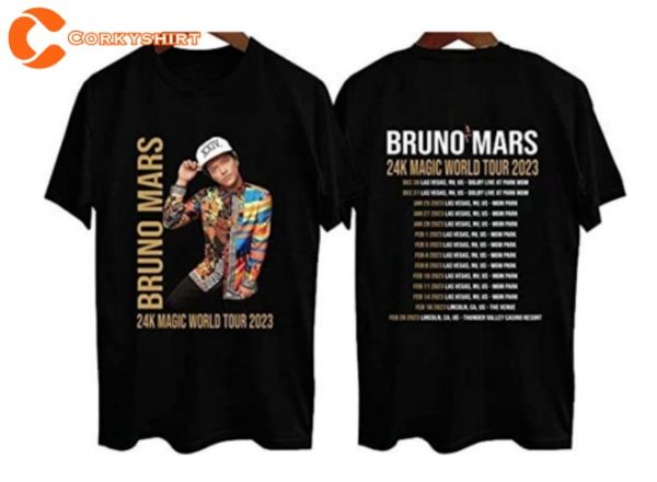 Bruno Mars World Tour 2023 Dolby Live Las Vegas NYC Unisex T-Shirt