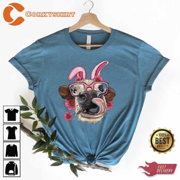 Bunny Ears Cow Head Shirt