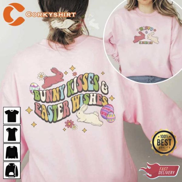 Bunny Kisses Easter Wishes T-shirt