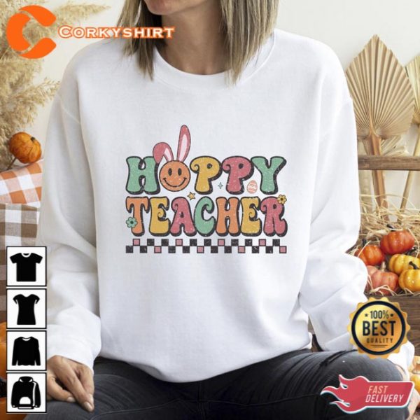 Bunny Teacher T-Shirt Easter Teacher Bunny