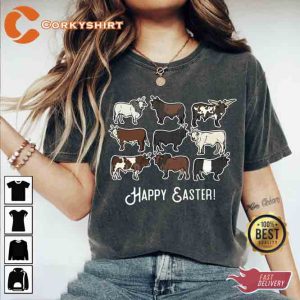 Buny Bull Cattle Easter Shirt Gift1