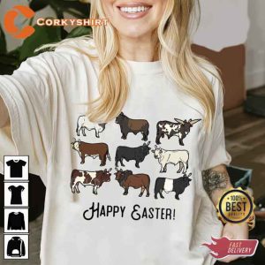 Buny Bull Cattle Easter Shirt Gift