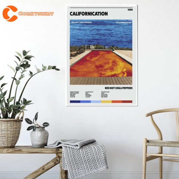 Californication Retro Album Tracklist Art Poster