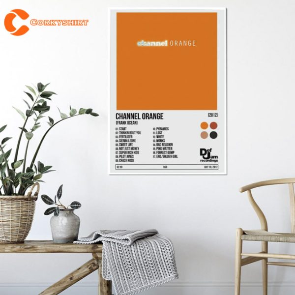 Channel Orange Poster Frank Ocean Album Tracklist Poster